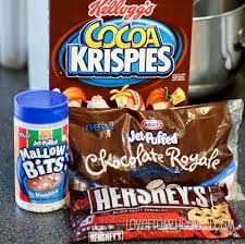 Triple Chocolate Rice Krispies Treats With Jet Puffed Mallow Bits Chocolate Rice Krispie Treats Chocolate Rice Krispies Rice Krispie Treats