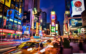 Traffic Light New York City At Night Hd High Definition Mobile Wallpaper Times Square New York Times Square Nyc Times Square