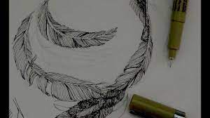 Feathering is when the ink spreads out, creating blurry and indistinct lines. Pen Ink Drawing Tutorials How To Draw Feathers With Pen Ink Youtube