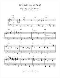 Joy Division Love Will Tear Us Apart Jazz Version Sheet Music Pdf Notes Chords Jazz Score Piano Solo Download Printable Sku 114903