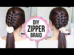 Diy Zipper Braid 2 Ways Hair Styles Braided Hairstyles Easy Braids For Long Hair