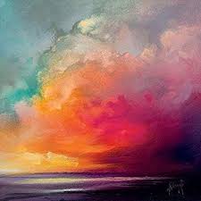 Scott Naismith Sunset Cumulus Study 1 Canvas Print Cotton Multi Colour 3 20 X 40 00 X 40 00 Cm Amazon Co Uk Kit Sunset Art Abstract Painting Scottish Art