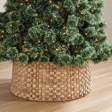Woven Tree Collar Tree Collar Modern Christmas Decor Holiday Tree