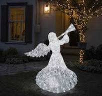 Christmas 360 LED Net Lights 10x6.5ft Connectable Waterproof 8 Modes,  12V/USB Fairy Moon & Angel Outdoor String Lights