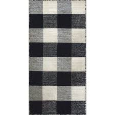 Black And White Plaid Outdoor Rug Pickering Plaid Handmade Wool Black Area Rug Black White Rug Ivory Rug Rugs