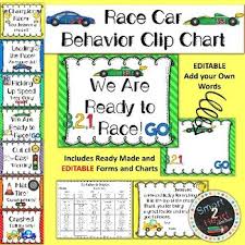 Race Car Behavior Clip Chart