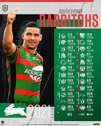 National rugby league team colors. Nrl Draw South Sydney Rabbitohs 2021 Season Snapshot Nrl
