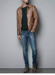 Saturday Gent Mens Outfits Mens Fashion Casual Brown Leather Bomber Jacket