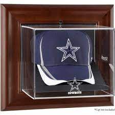 Dallas Cowboys Fanatics Authentic Brown Framed Wall Mountable Baseball Cap Display Case Frames On Wall Baseball Caps Display Dallas Cowboys Decor