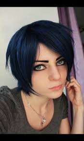 Short Midnight Blue Hair Hair Color For Black Hair Black Hair Dye Blue Hair
