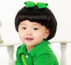 Children Photography Hair Wig Cute Black Mushroom Head For 0 3 Child Wig Amazon Co Uk Beauty