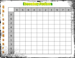 Grid Fun Poster Board A 10 X 10 Grid People Buy Squares For An Amount You Determine After All The Squares A Superbowl Party Football Squares Superbowl Squares