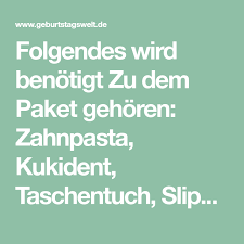 Uberlebenspaket Zum Geburtstag Fur Frauen Geburtstagswelt Slipeinlage Geburtstagsspiele Geburt
