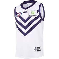 The fremantle football club, nicknamed the dockers, is a professional australian rules football team that competes in the australian football league. Fremantle Dockers Afl Isc Kids Away Guernsey