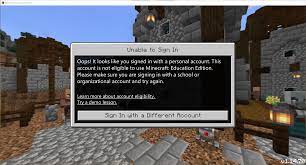 Education edition in remote and hybrid learning environments. Troubleshoot The Unable To Sign In Error Message Minecraft Education Edition Support