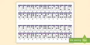 The braille alphabet is spelled out in the table above. Braille Alphabet Strips