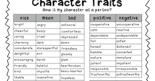 Character Traits Lessons Tes Teach