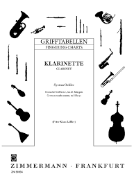 Fingering Chart For Clarinet Oehler System Up To 21 Keys D E German System