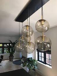 verlichting transparante bollen smoke kleur eetkamer verlichting interieur woonkamer eetkamer lamp design