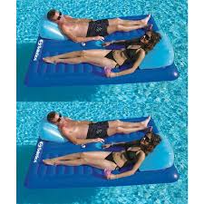 Swimline 2 New 16141sf Swimming Pool Inflatable Durable 2 Person Air Mattresses Lowes Com In 2020 Swimming Pool Floats Inflatable Pool Inflatable Swimming Pool