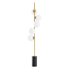 Nordic modern glass bulb vertical lamp gold floor lamp personalized bedroom bedside living room sofa ball brass floor light. Antique Brass Floor Lamp Lighting Sweetpea Willow