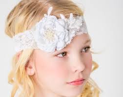 Buy White Headband, White Baby Headband, White Baptism Headband, White  Flower Girl Headband, White Lace Headband, White Birthday Headband Online  in India