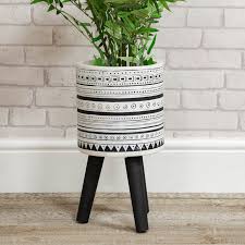 Save $13.30 (10%) sale $119.69. African Style White Planter Pot Black Wood Tripod Legs Stand Garden Home 40 5cm Ebay