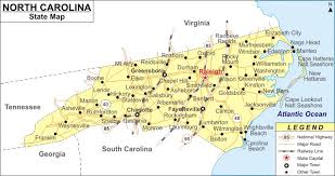 Detailed road map of north carolina. North Carolina Map Nc Map Map Of North Carolina State With Cities Road River Highways