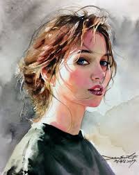 Jung Hun Sung Watercolor Art Face Watercolor Portraits Watercolor Portrait Painting