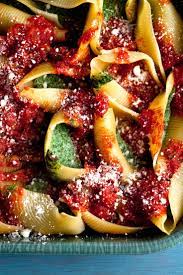 Stuffed Shells Filled With Spinach And Ricotta Recipe Recipe Recipes Nyt Cooking Vegetarian Comfort Food