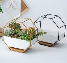 Geometric Succulent Planter Ceremic Planter Wall Hanging Planter Hanging Terrarium Home Decor Airpla Hanging Flower Pots Hanging Terrarium Wall Terrarium
