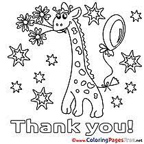 Seasonal themes can be mailed at any time, there are no deadlines to mail in your drawings; Thank You Coloring Pages