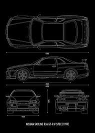 1242x922 jdm black market official licensed paul walker's nissan skyline r34 474x644 121 best cartoon cars images on car drawings, drawings Nissan R34 Posters Art Prints Artworks Displate