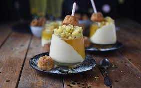 Maracuja Sekt Panna Cotta Ein Silvester Dessert Knusperstubchen Rezept Dessert Lebensmittel Essen Mousse Dessert