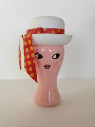 French Girl Statue Mod And Charming Girl W Hat Of Orange Red Yellow Polka Dots Darling For French Interior Decor Or Nursery French Girl Vintage Girl With Hat