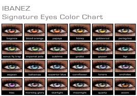 Eye Color Chart Natural And Fantasy Colors A Single Color