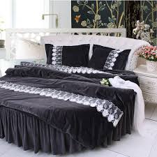 Because only the best, and most stylish will do. Find More Bedding Sets Information About Round Bed Black Color Lace Velvet Bedding 4pcs Sets Luxury Round Bed Supe Round Beds Black Bedding Luxury Bedding Sets