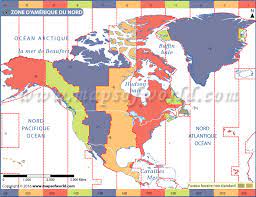 Le système des décalages horaires a été standardisé par l'établissement des. Carte De L Heure D Amerique Du Nord Heure Exacte En Amerique Du Nord