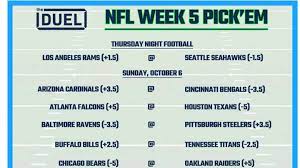 Which of these nfl week 5 picks should you make? Printable Nfl Weekly Pick Em Sheets For Week 5