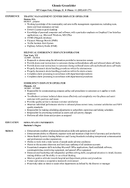 dispatch operator resume samples