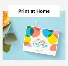Print At Home Giftcards Amazon Gift Card Printing Gift Card Design Birthday Card Design