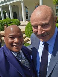 Here with Dr. Phil at the White House Rose Garden. #SpiritualDiplomat #MAGA