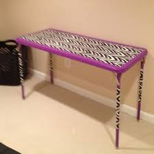 Change A Folding Table Into This With Contact Paper And Duct Tape Creative Furniture Folding Table Entryway Tables