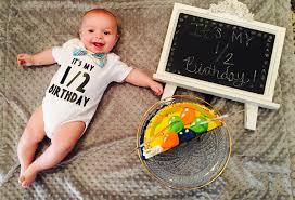 One Month Birthday Wishes For Baby Boy From Mother Baby Boy Half Birthday Photo 6 Months Old 1 2 Of One 6 Month Baby Picture Ideas Boy 6 Month Baby Picture Ideas Boy Birthday Pictures