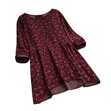 20% off with code shopmaydeals. Buy Icodod Plus Size Women Tops Vintage Floral Print Long Sleeves O Neck Shirts Floral Loose Casual Tee Shirt Blouse Online In Ghana B07kyj58lr