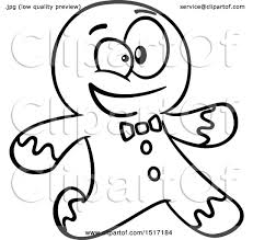Clipart Of A Cartoon Lineart Gingerbread Man Running Royalty Free Vector Illustration By Toonaday 1517184 Cute gingerbread man talking through a megaphone (group of gingerbread children running and playing). cartoon lineart gingerbread man