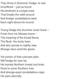 Drummer Hodge By Poet Thomas Hardy A Poem Inspired By The Anglo Boer War In What Is Now South Africa 1899 To 1902 Http Anna Inspirational Words Poems Words