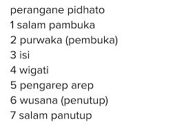 Layang iki dadi sesulihe wong kang duwe gawe, amarga ora bisa mara utawa sowan dhewe, nanging mung cukup wong liya saperlu ngaturake ulem. Sebutna Perangan Perangan Pidato Brainly Co Id