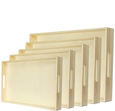 These unfinished wood boxes and trays make endless amounts of craft and decorative projects. Buy Vumdua Wooden Nested Serving Trays Unfinished Wood Tray Kitchen Nesting Trays For Serving Pastries Snacks Wooden Trays For Crafts Art Home Decor And Montessori Activity Online In Indonesia B08jyd9v2x
