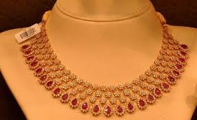 Malabar Gold Ruby Chokers Gallery Ruby Necklace Designs Fashion Jewelry Necklaces Diamond Fashion Jewelry